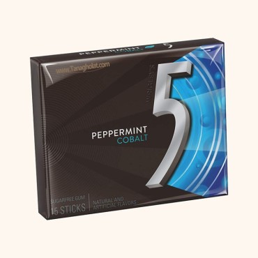 آدامس فایو کبالت اصل با طعم نعنای تند بدون شکر