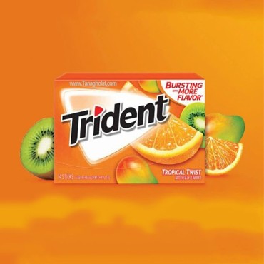 آدامس تریدنت با طعم میوه های گرمسیری بدون قند