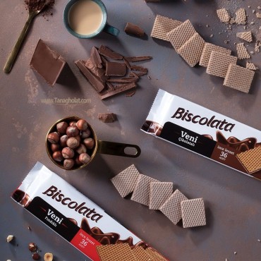 ویفر بیسکولاتا کرمدار شکلاتی 110 گرمی