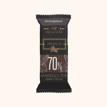 شکلات پذیرایی تلخ 70% مگا استار یک کیلویی