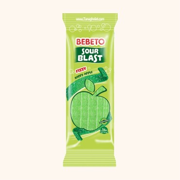 پاستیل ببتو مدل نواری ترش با طعم سیب