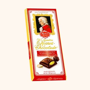 شکلات تلخ موزارت ربر با مغز پسته مرزیپن و ترافل - 100 گرمی