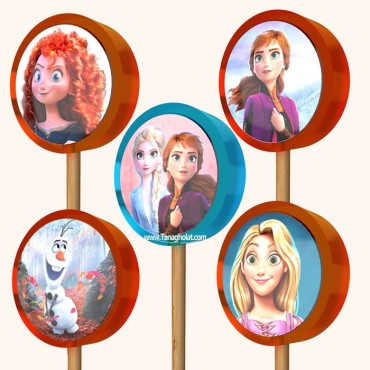 آبنبات چوبی طرح کارتونی های کندی