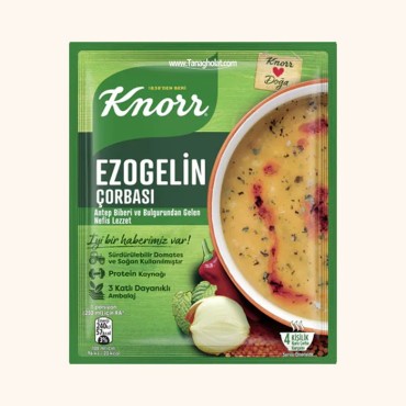 سوپ آماده KNORR دال عدس، پیاز و پاپریکا - 74 گرمی