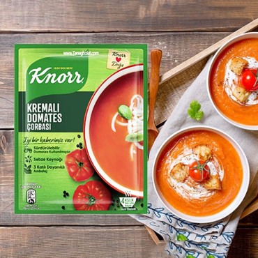 سوپ آماده KNORR گوجه و خامه - 69 گرمی