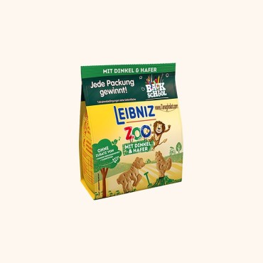 بیسکویت لیبنیز مدل باغ وحش با جو و سبوس 125 گرمی