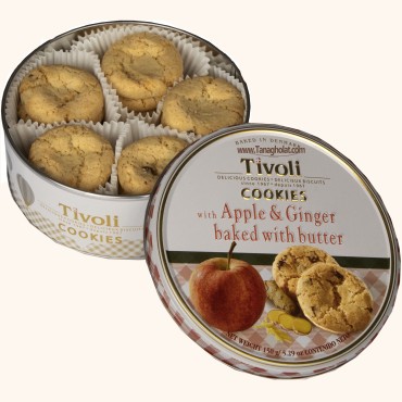 کوکی کره ای تیولی با طعم سیب و زنجبیل جعبه فلزی
