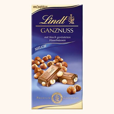 شکلات شیری لینت مدل پرمیوم با مغز فندق