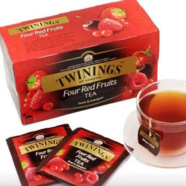 چای توئینینگز  با طعم چهار میوه قرمز 25 عددی
