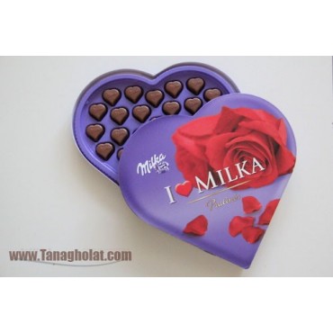 شکلات کادویی میلکا مدل قلبی