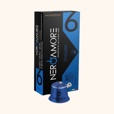 کپسول قهوه نسپرسو nero amore آلومینیومی 6 ایتالیانو 10 عددی