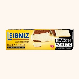 بیسکویت لیبنیز شکلاتی با روکش شکلات سفید 125 گرمی