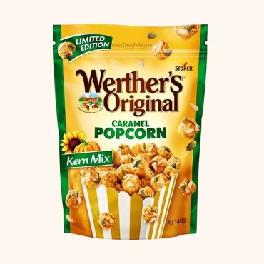 پاپ  کورن وردرز اورجینال کاراملی با میکس مغز تخمه