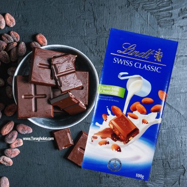 شکلات لینت مدل سوئیس کلاسیک با بادام بو داده شده