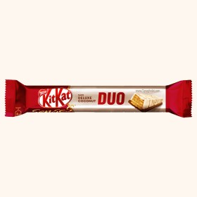 شکلات شیری و سفید کیت کت مدل DUO با طعم نارگیل و بادام