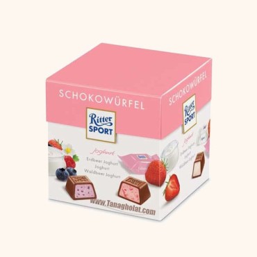 شکلات پذیرایی ریتر اسپرت مدل مکعبی صورتی 176 گرمی