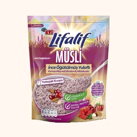 موسلی جودوسر پرک اتی با میوه قرمز، بادام و هیبیسکوس