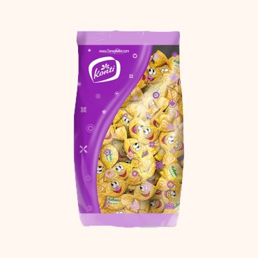 پاستیل ژیوینکا دو سر پیچ کنتی با مغز ژله ای با طعم خربزه