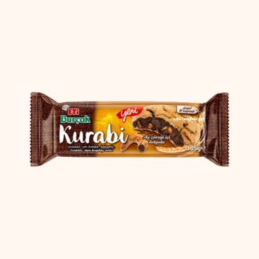 کوکی گندمی بورچاک کورابی با مغز انگور، بادام زمینی، کاکائو و فندق
