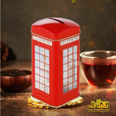 چای جعبه فلزی احمد طرح تلفن 20 عددی
